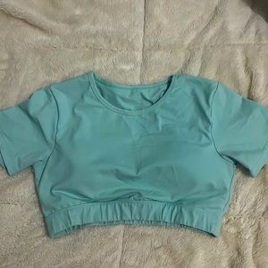 Aqua Open Back Tee NVGTN size Large